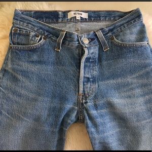 Redone re/done skinny straight jeans denim 23 mid